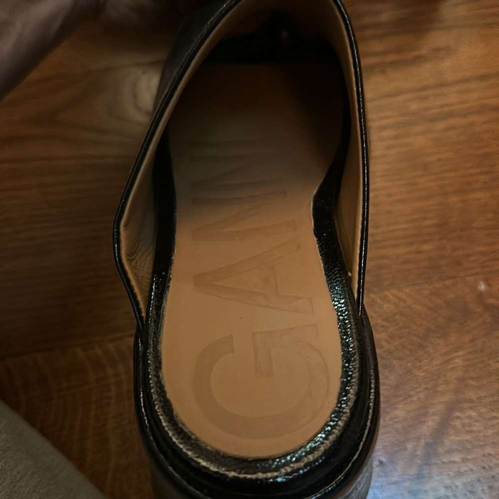 Ganni chunky platform sandals size 38 (fits 7.5 or 8) black shiny - Picture 3 of 6